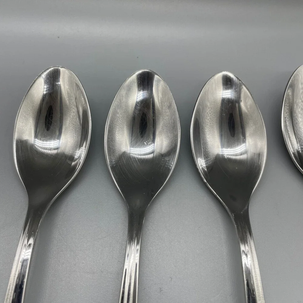 Dansk‎ Prism Stainless Steel Teaspoons Set of 4 Silverware Flatware 7
